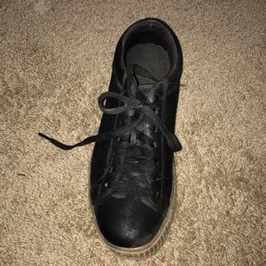 tan platform sneakers